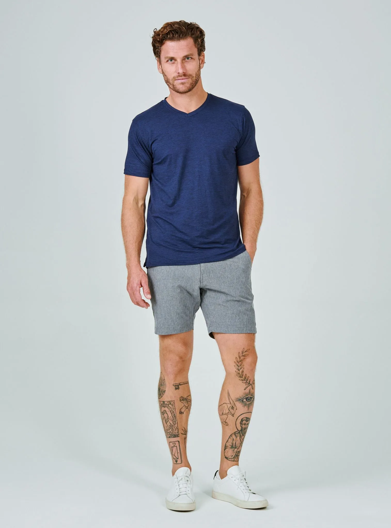 7 Diamonds Aeroplane 7" Short In Grey