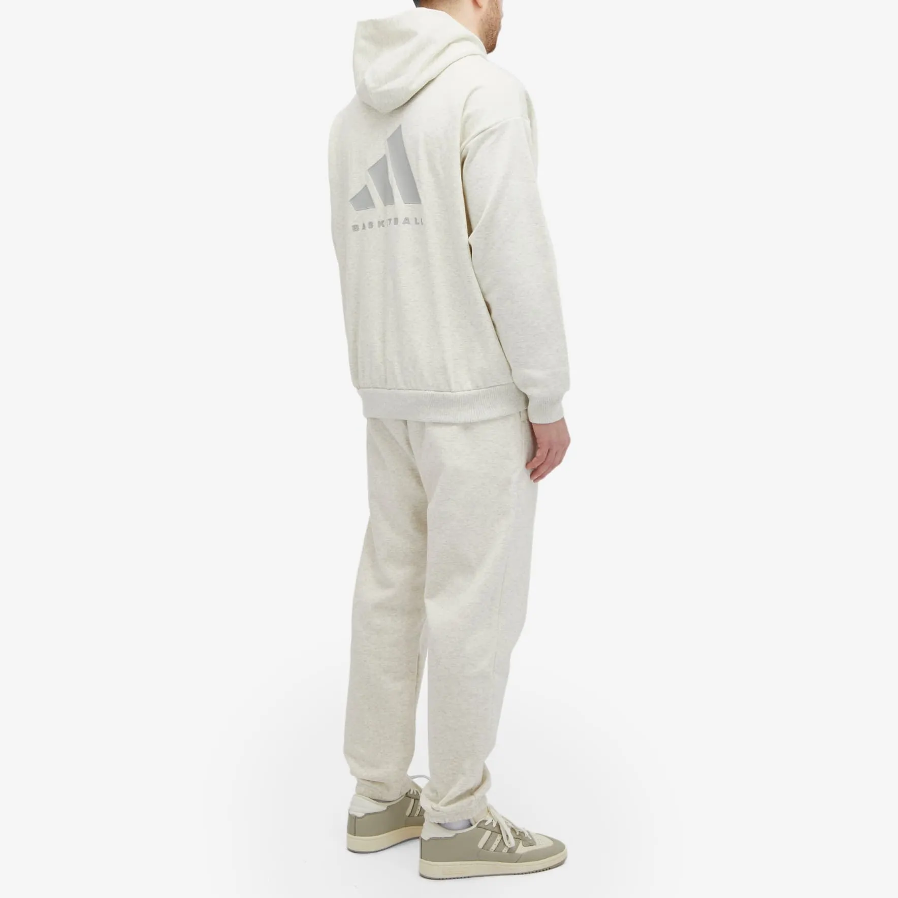 Adidas Basketball Joggers, Creamy White