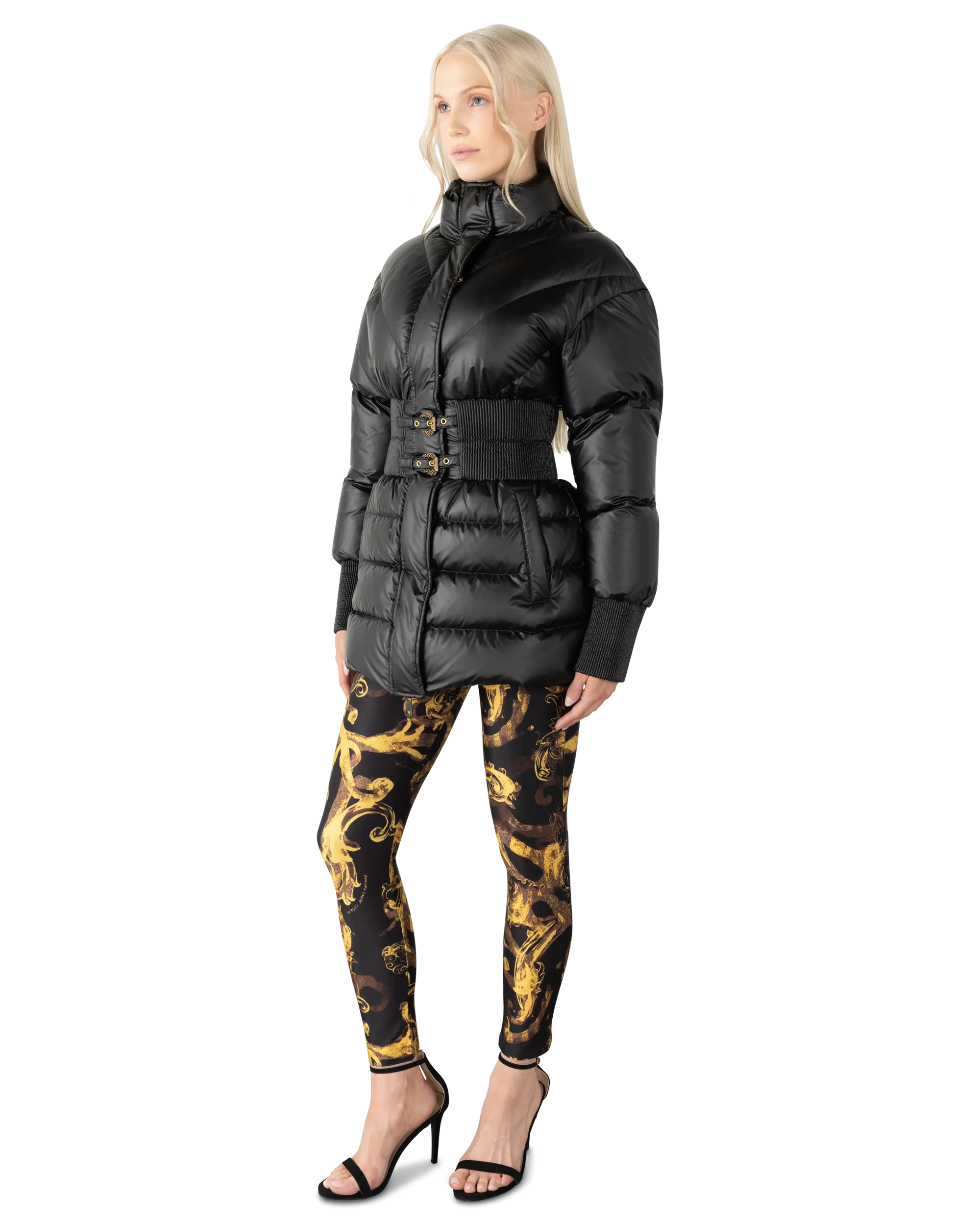 Baroque-Buckle Puffer Jacket