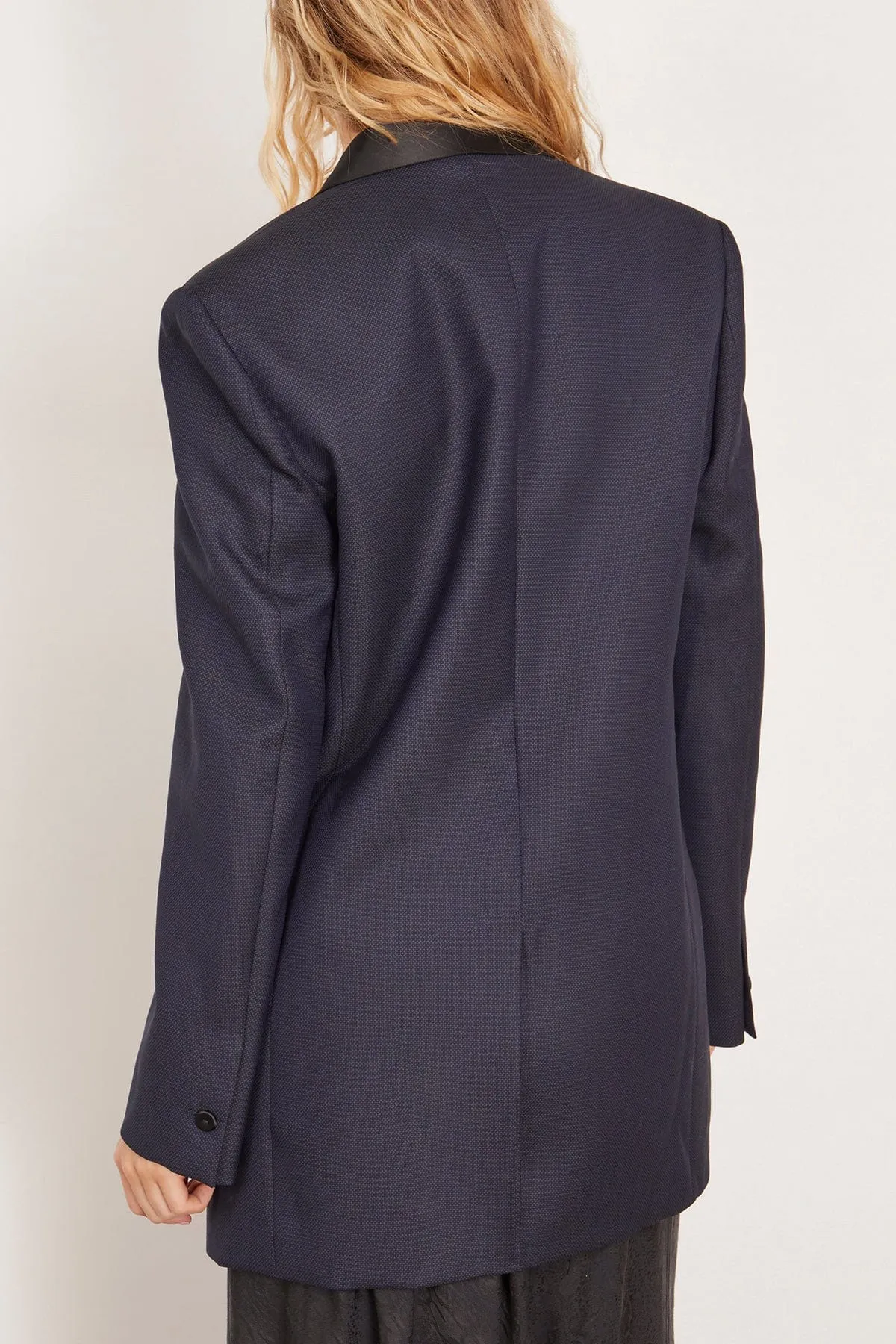 Birdseye Tuxedo Jacket in Navy Multi