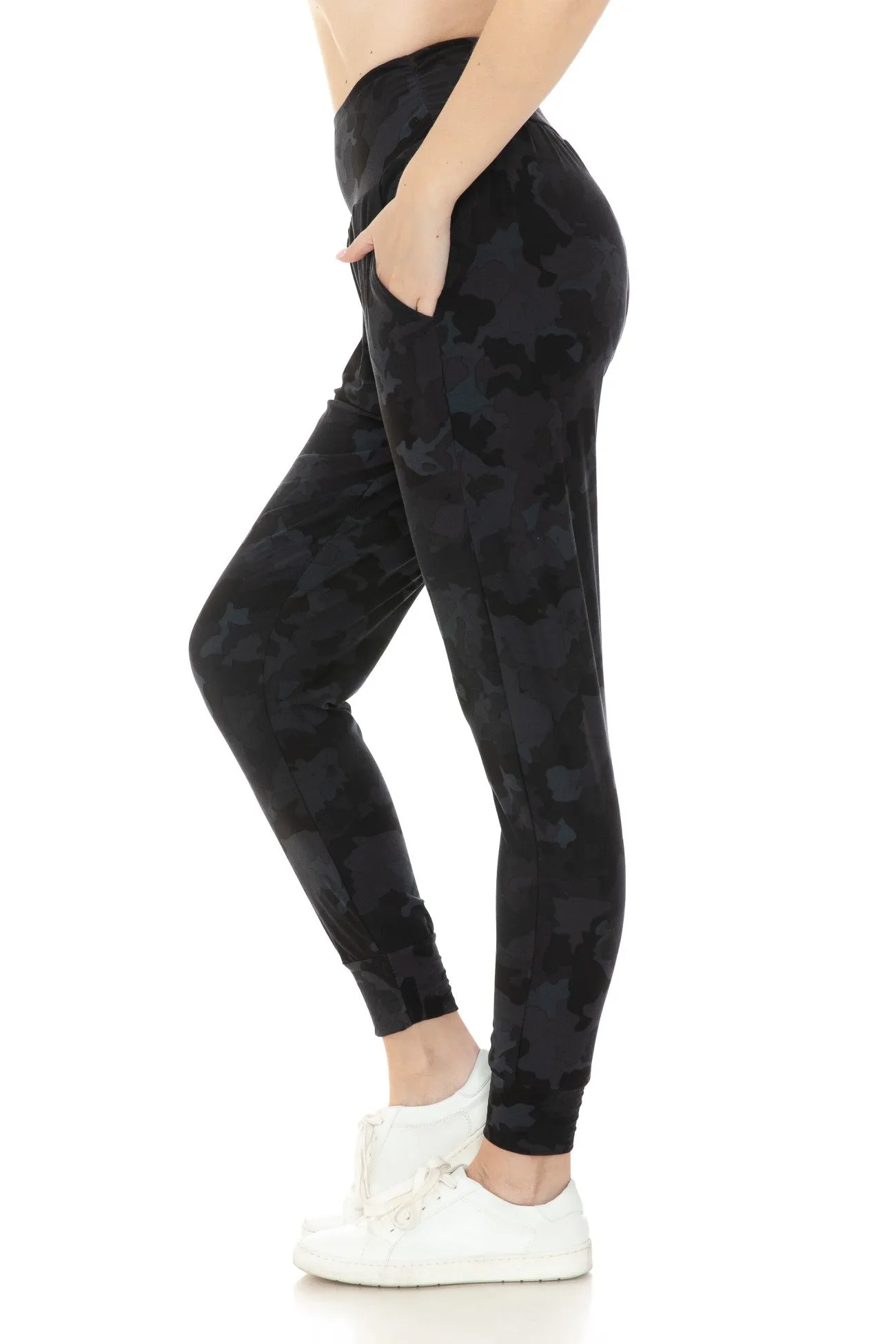 Black Camo Buttery Soft Relaxed Fit Joggers