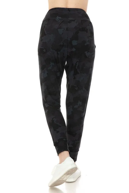 Black Camo Buttery Soft Relaxed Fit Joggers