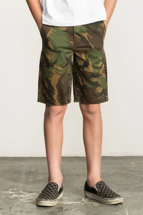 Boys Shorts RVCA Weekday Stretch Camo