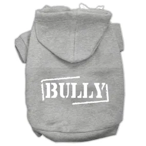 Bully Screen Printed Pet Hoodies Grey Size Med (12)