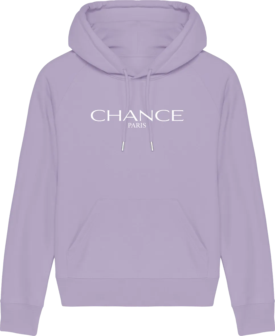 Chance Paris Women Hoodie Medium Fit White Embroidered Logo