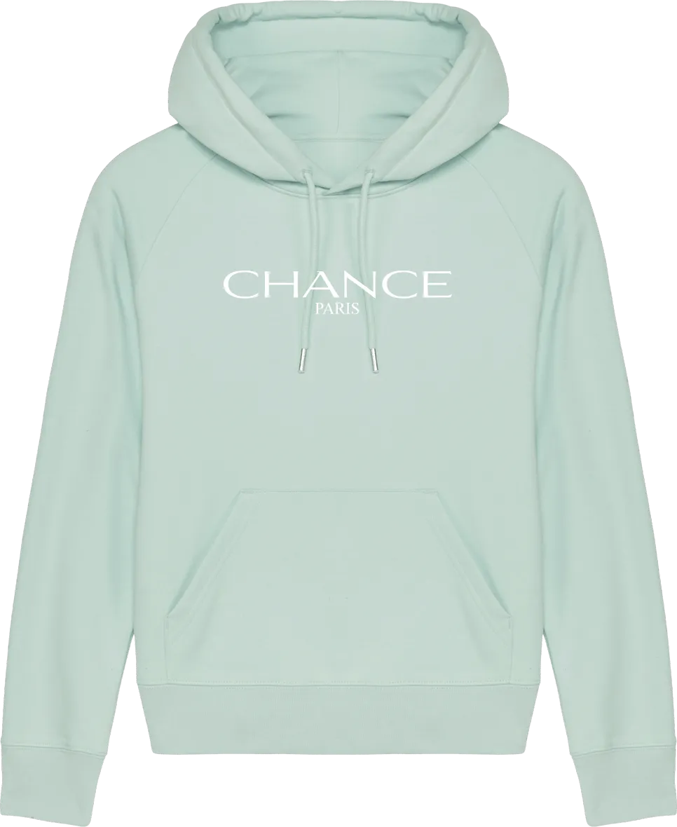 Chance Paris Women Hoodie Medium Fit White Embroidered Logo