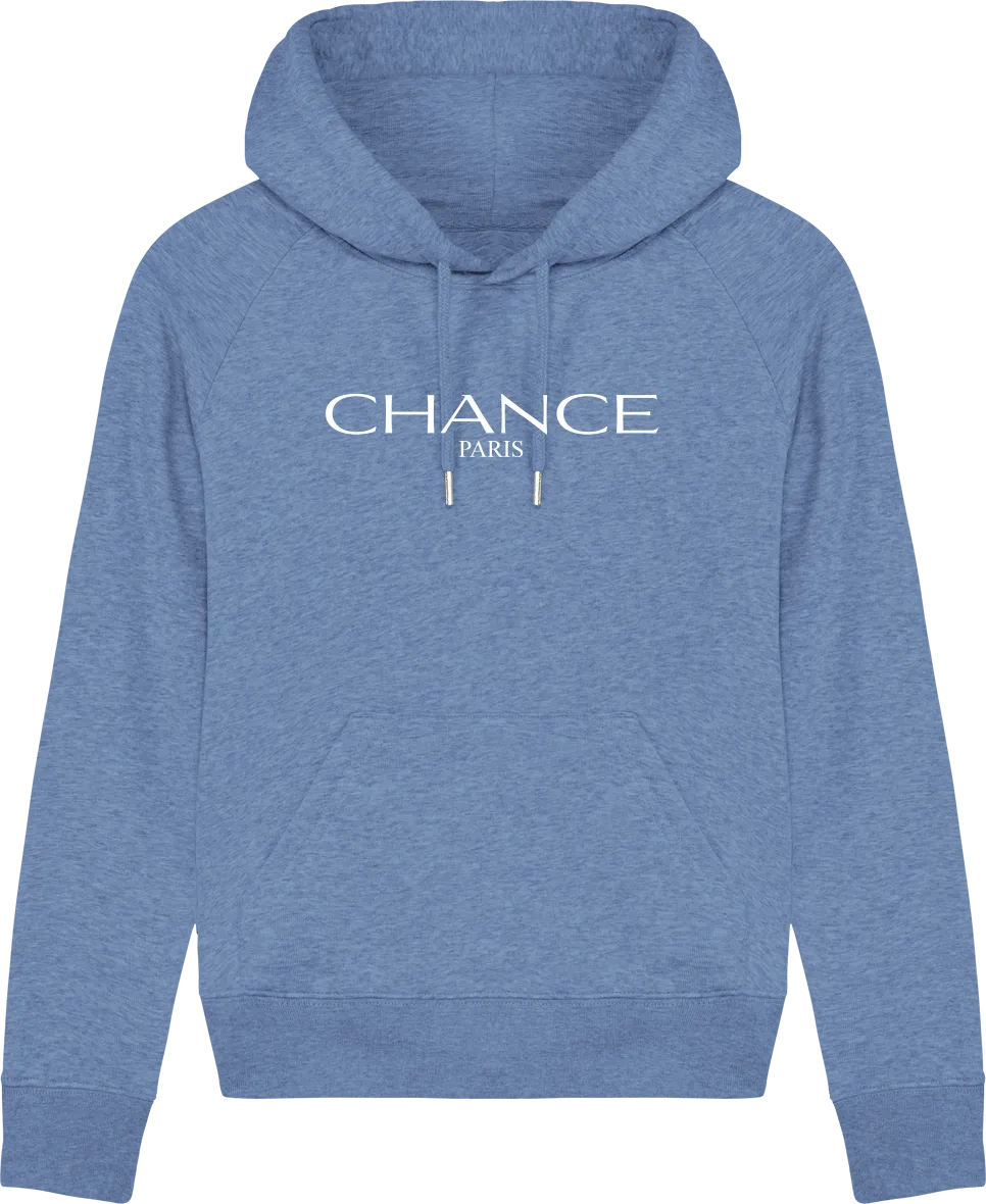 Chance Paris Women Hoodie Medium Fit White Embroidered Logo