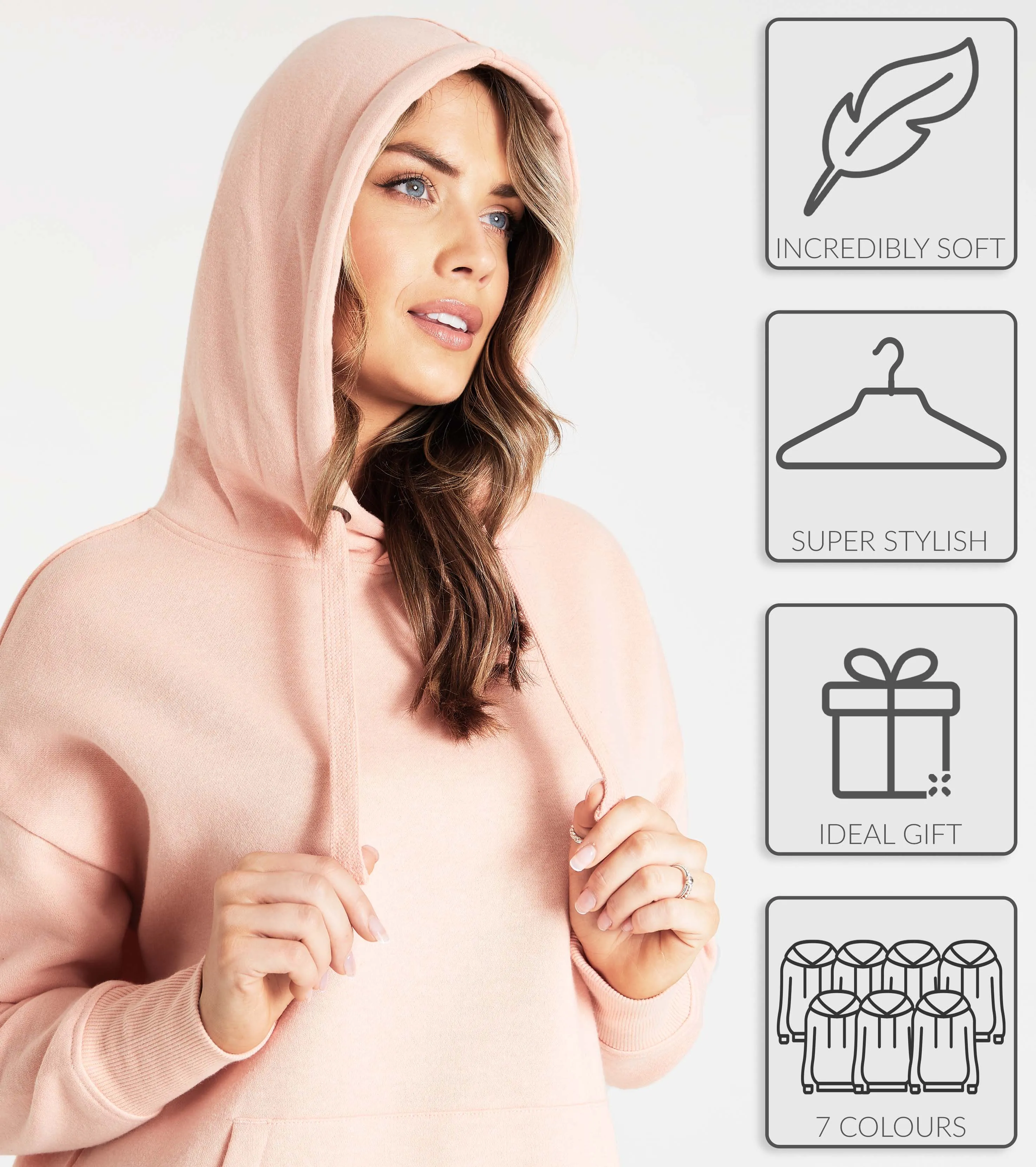 CityComfort Hoodies for Women, Hoodie Dresses for Women, Oversized Jumper