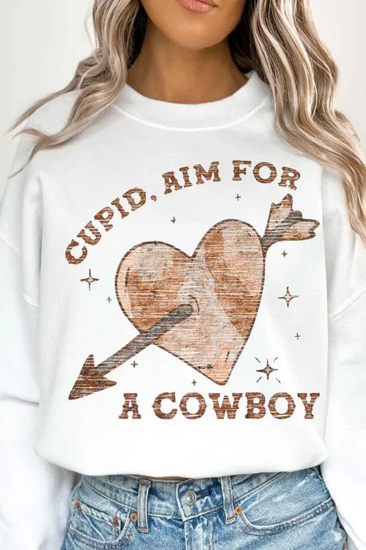 CUPID COWBOY VALENTINES OVERSIZED SWEATSHIRT