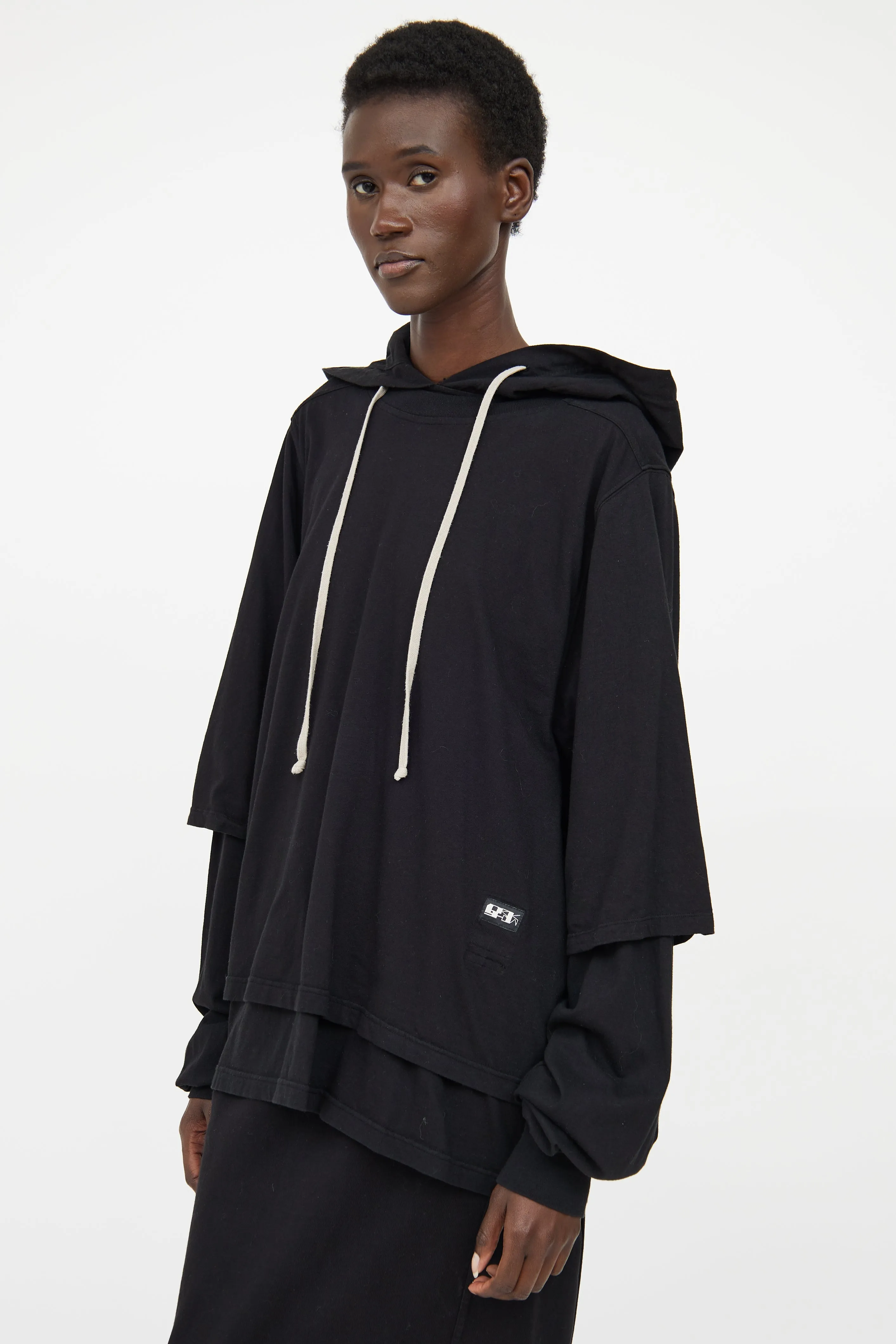 DRKSHDW Black Layered Hoodie