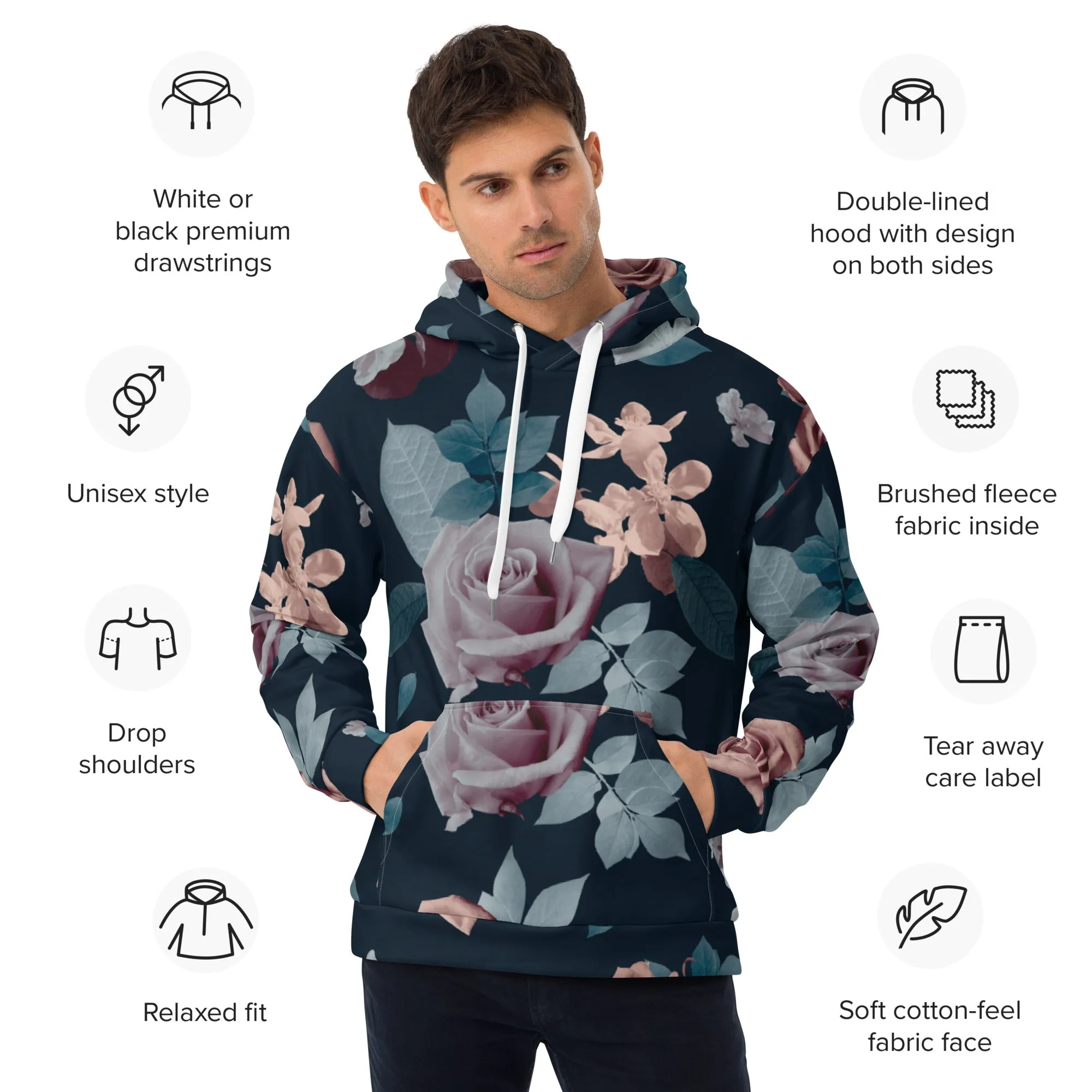 Floral Hoodie (Glamourange Spring Best Hoodies Collection - Flower Hoodies Print 0010)