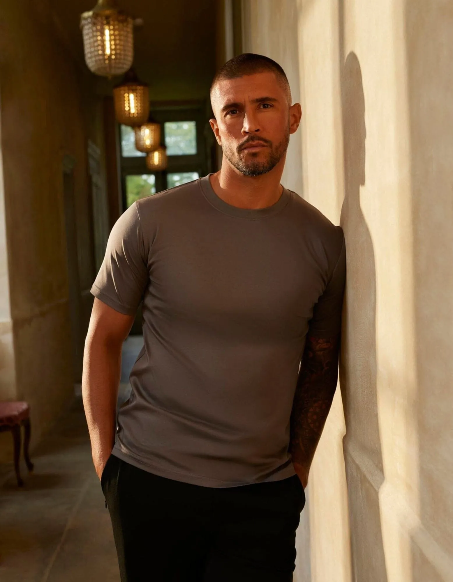 Grey Mercerised T-Shirt