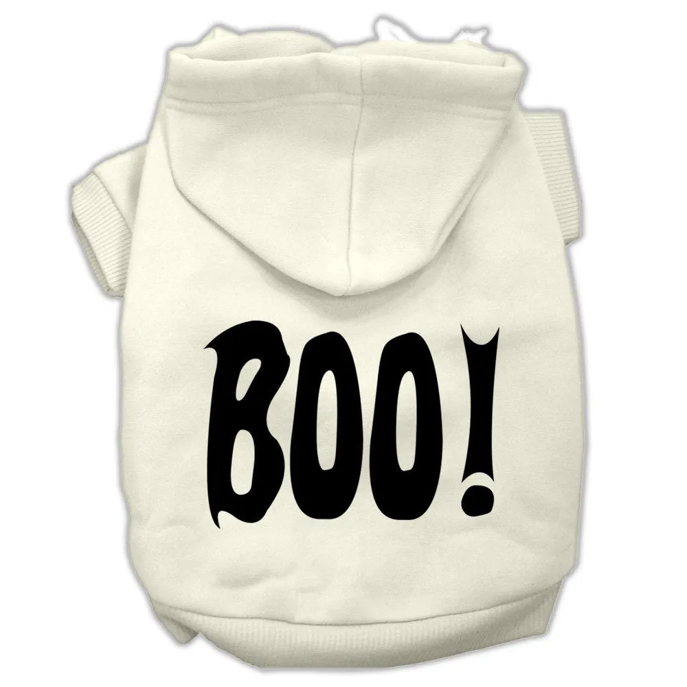 Halloween Pet Dog & Cat Hoodie Screen Printed, "Boo"