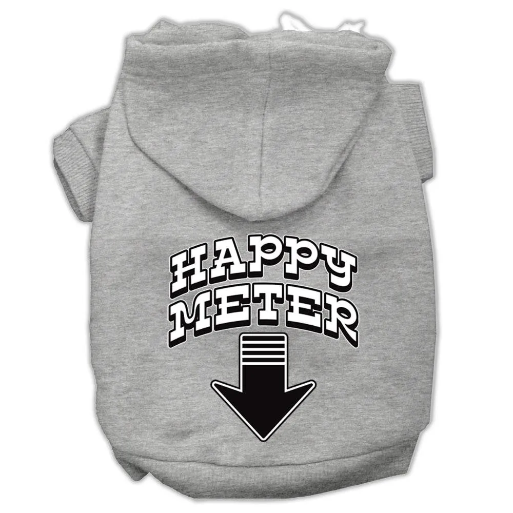 Happy Meter Screen Printed Dog Pet Hoodies Grey Size Xl (16)