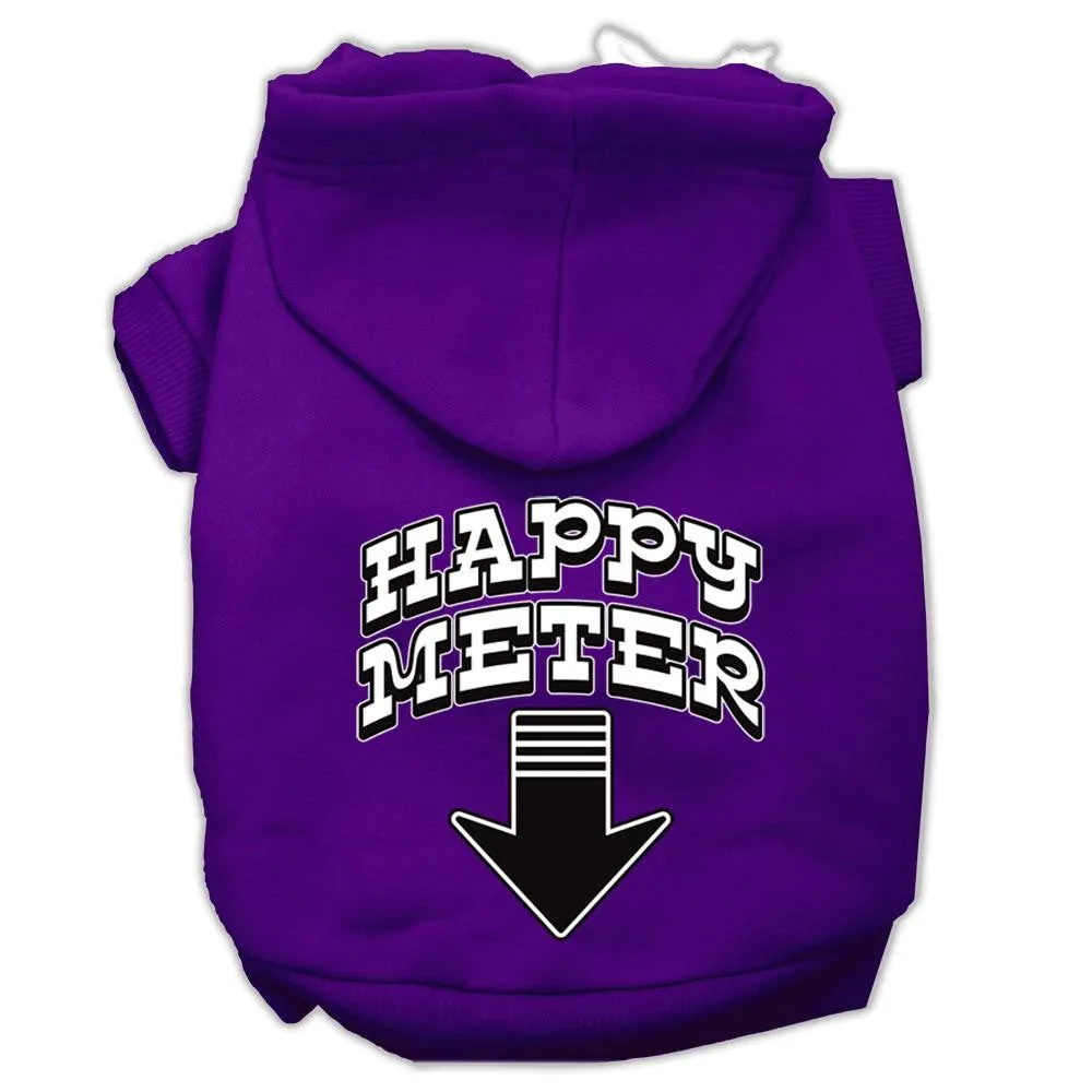 Happy Meter Screen Printed Dog Pet Hoodies Purple Size Lg (14)