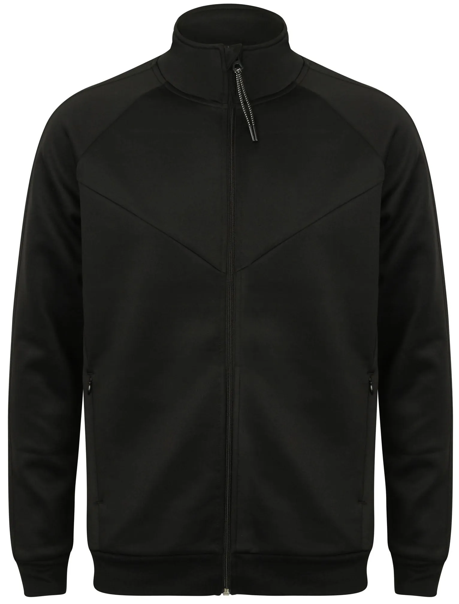 Homerton Zip Through Track Jacket in Black - Dissident