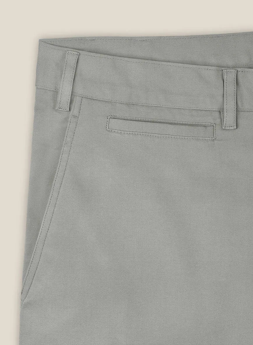 Italian Petrol Gray Cotton Stretch Shorts