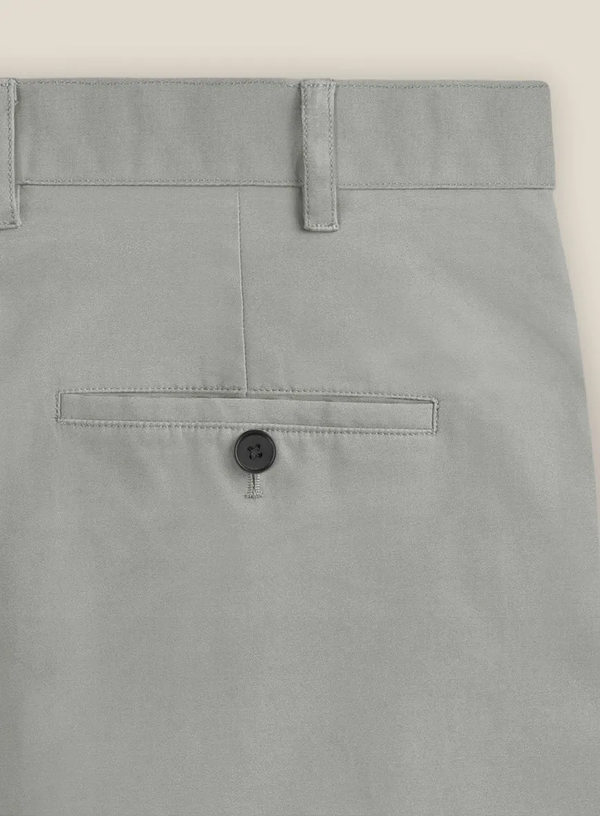 Italian Petrol Gray Cotton Stretch Shorts