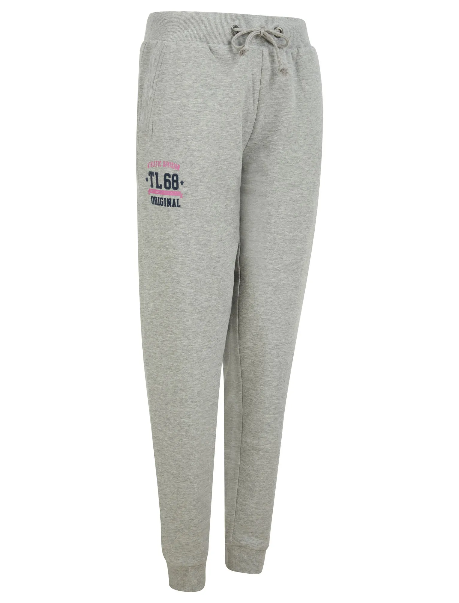 Jayne Brushback Fleece Cuffed Joggers in Light Grey Marl - Tokyo Laundry