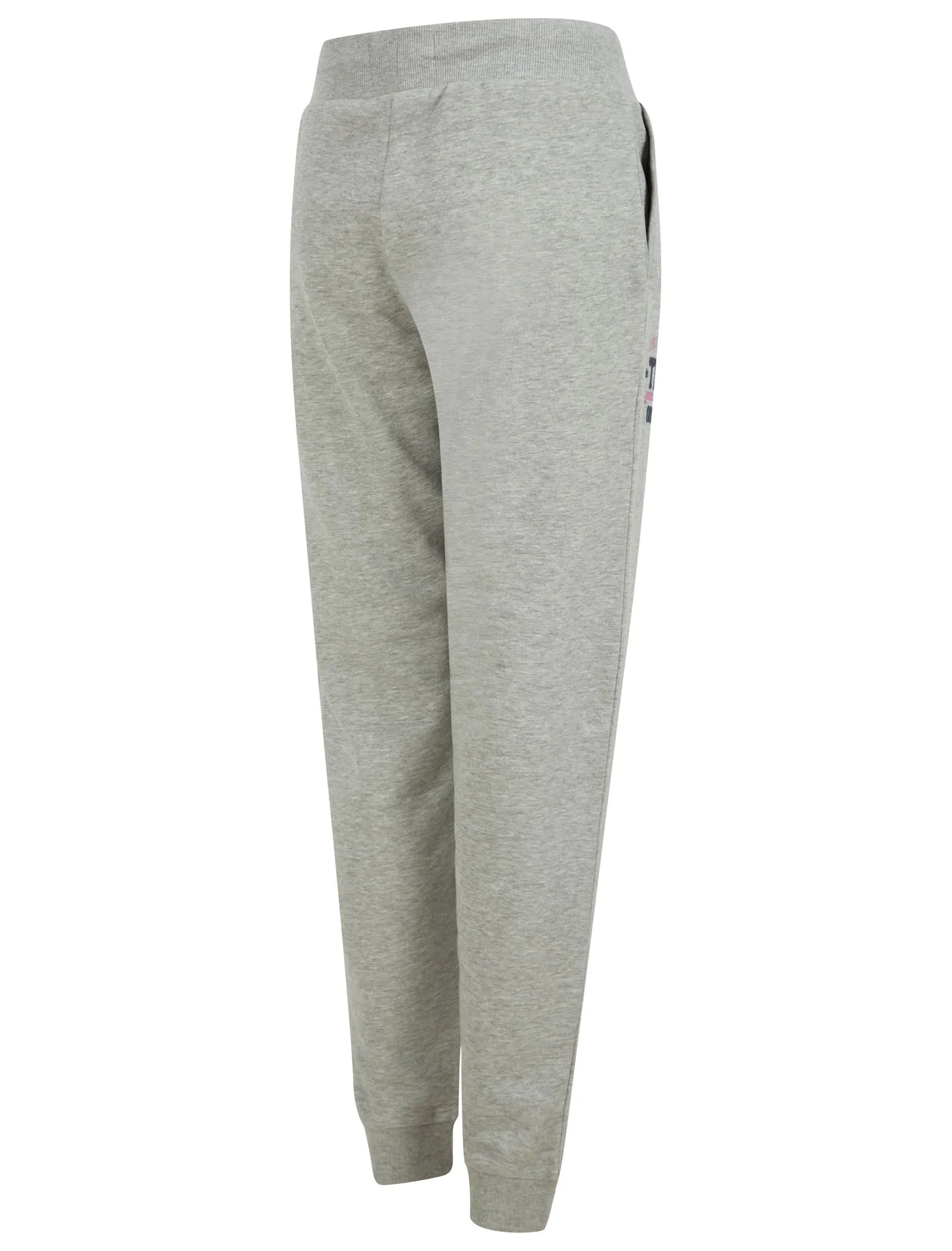 Jayne Brushback Fleece Cuffed Joggers in Light Grey Marl - Tokyo Laundry