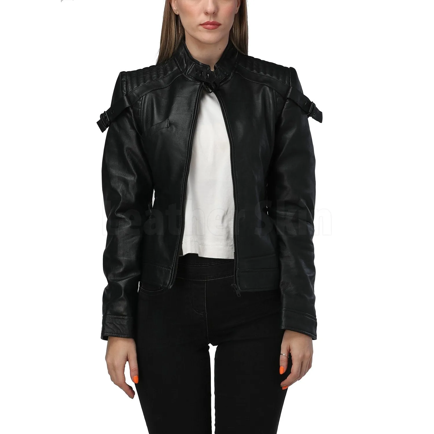 Katniss Black Quilted Leather Jacket