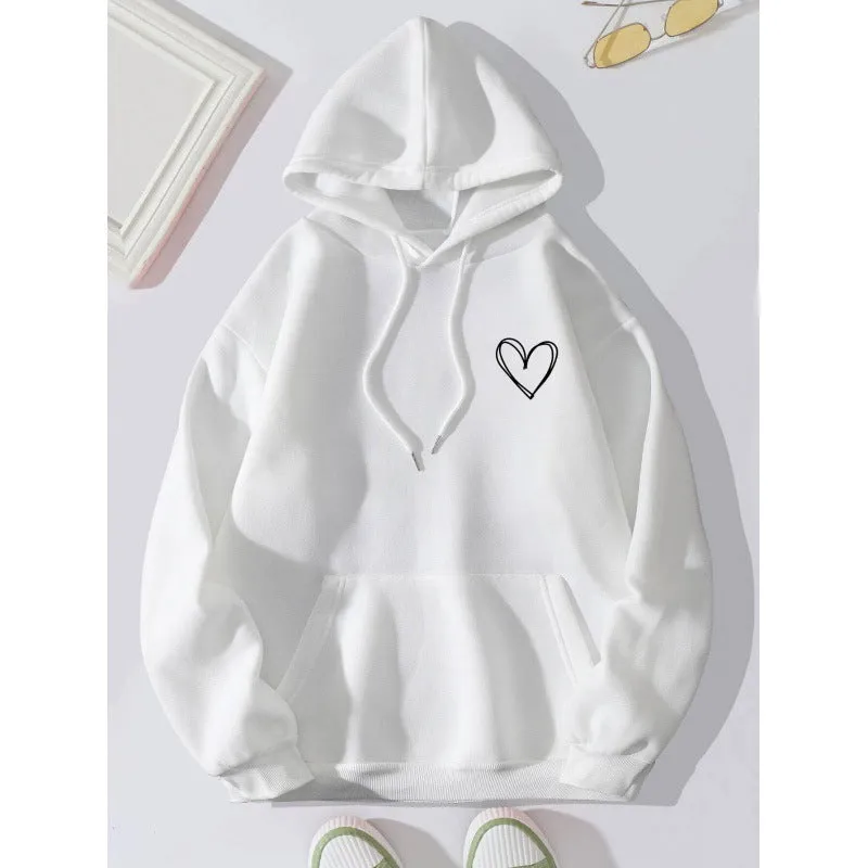 Korean Style Hooded Brushed Hoody Women's Casual