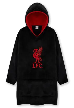 Liverpool F.C. Boys Hoodies, BLACK Oversized Hoodie Blanket, Kids Football Gifts