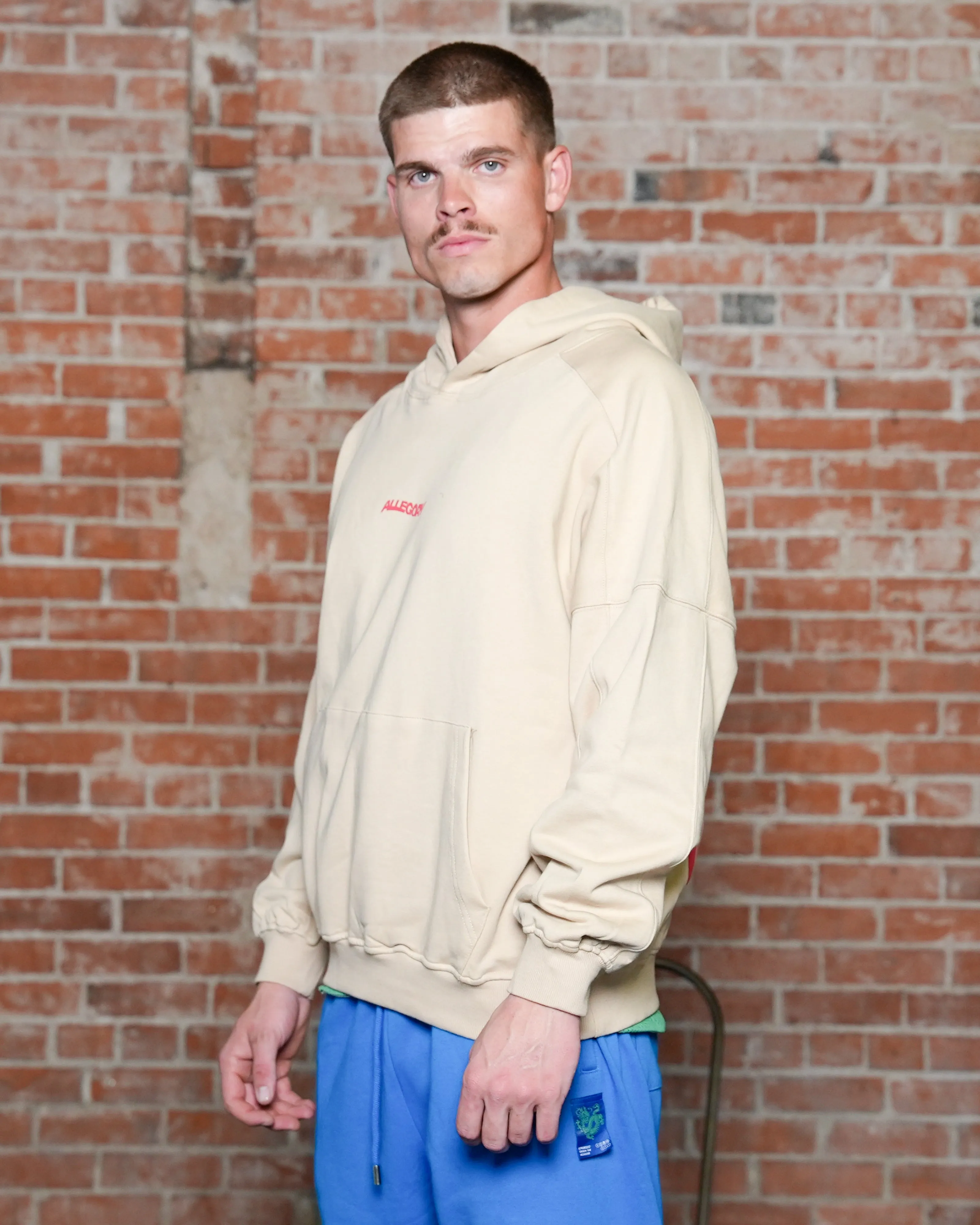 Masters Of Masters Heavyweight Hoodie / Sand / Blue / Red