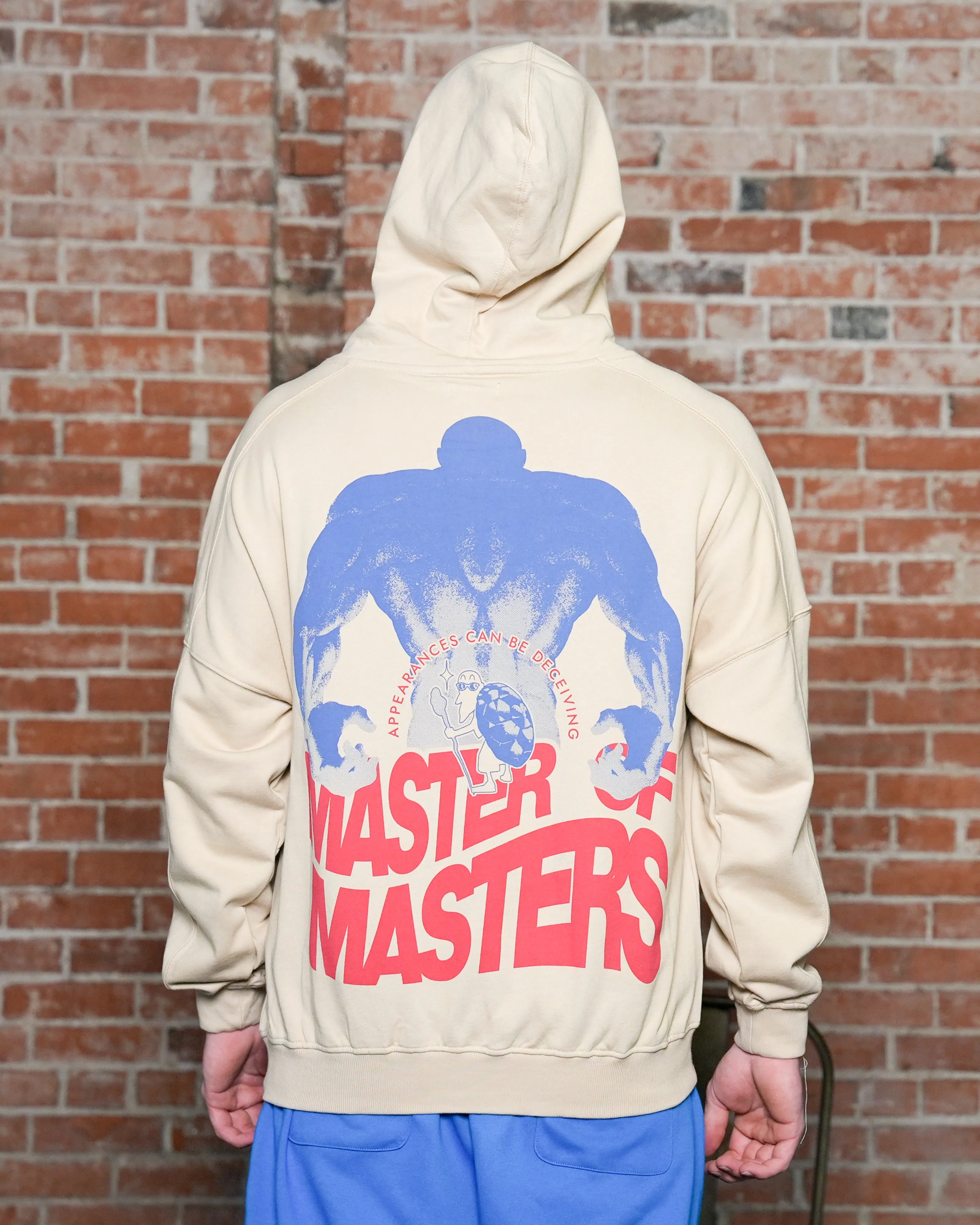 Masters Of Masters Heavyweight Hoodie / Sand / Blue / Red