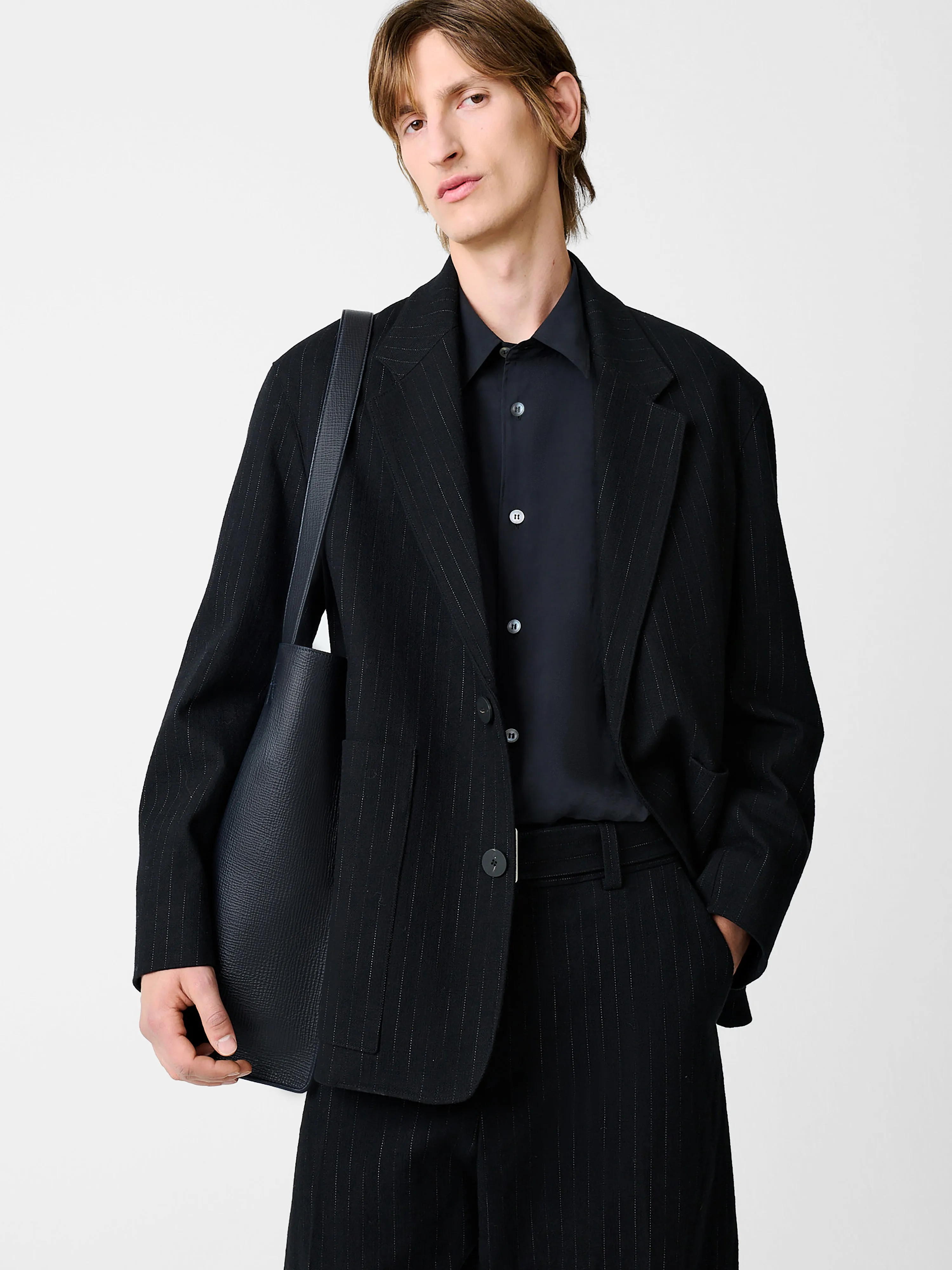 Men's Conde Stripe Jacket in Black