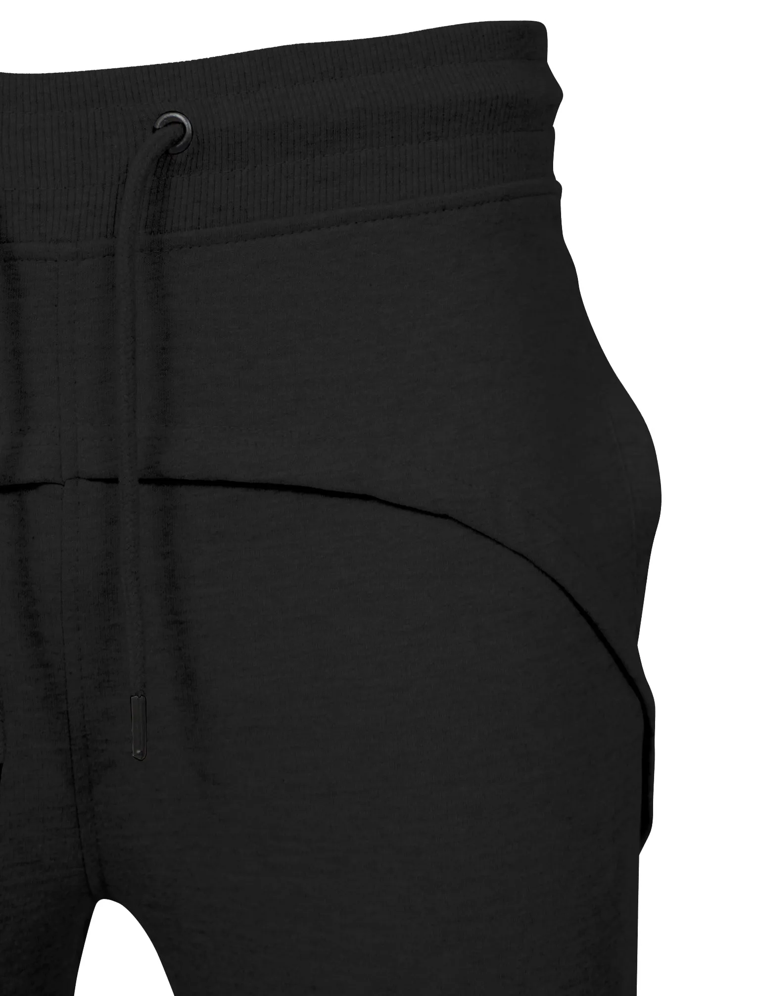 Mens Patrick Curved Panel Cuffed Joggers in Black