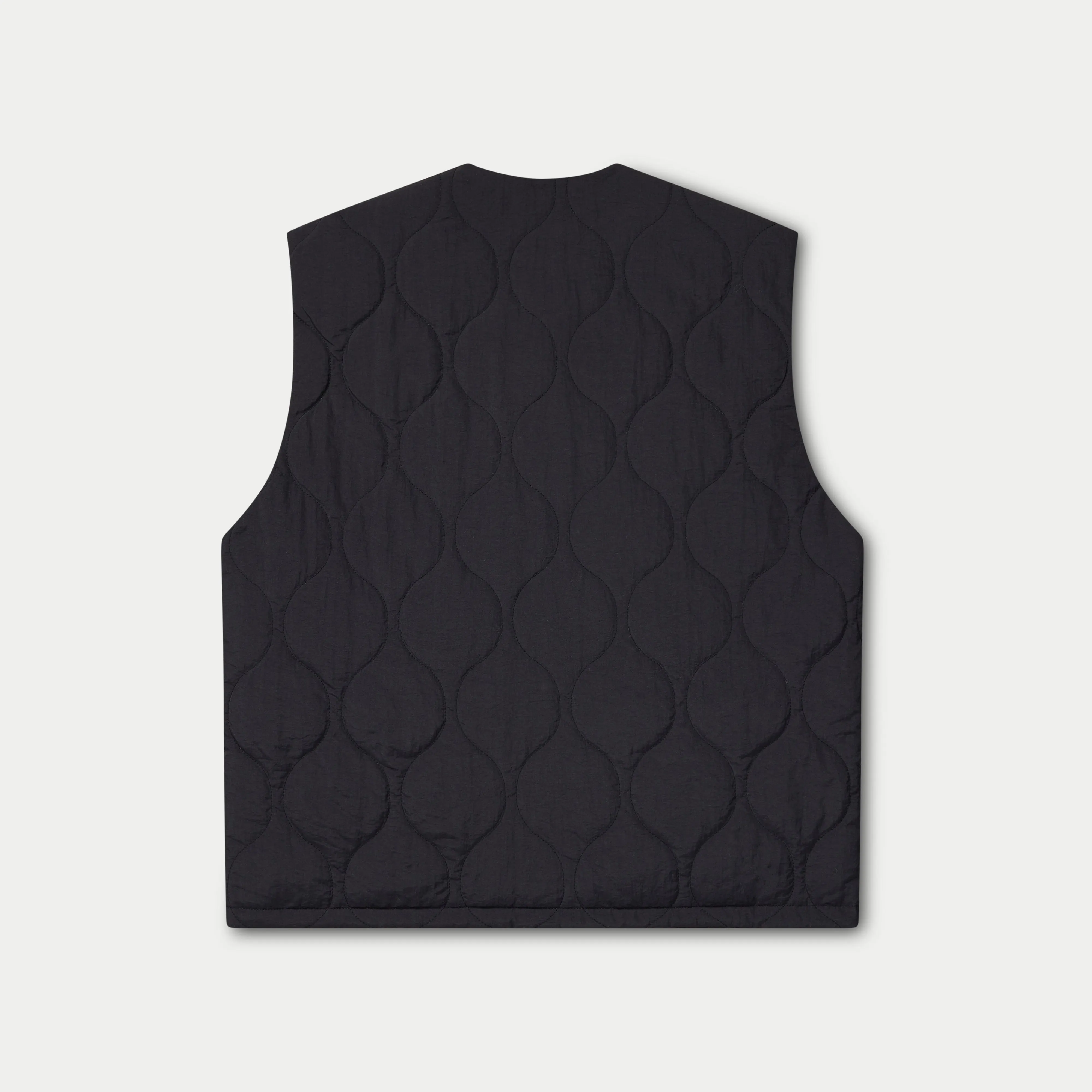 Mens Quilted Utility Gilet - Black