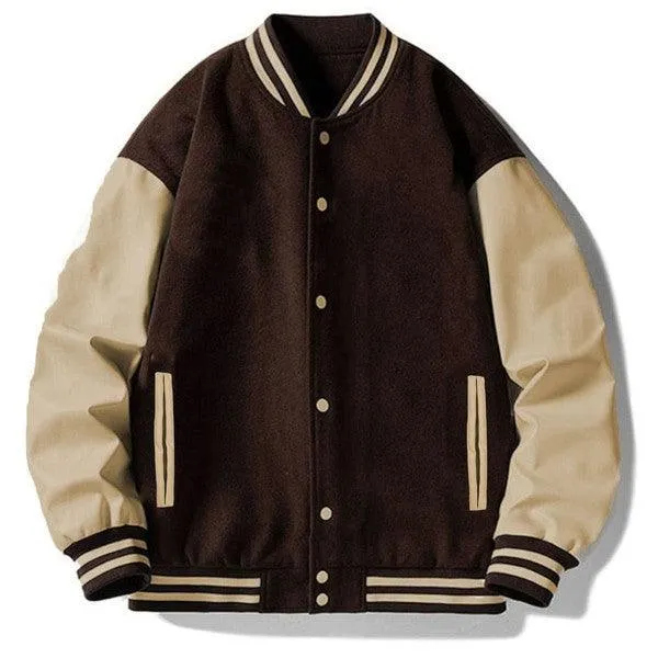 Men's Two Tone Letterman Jackets