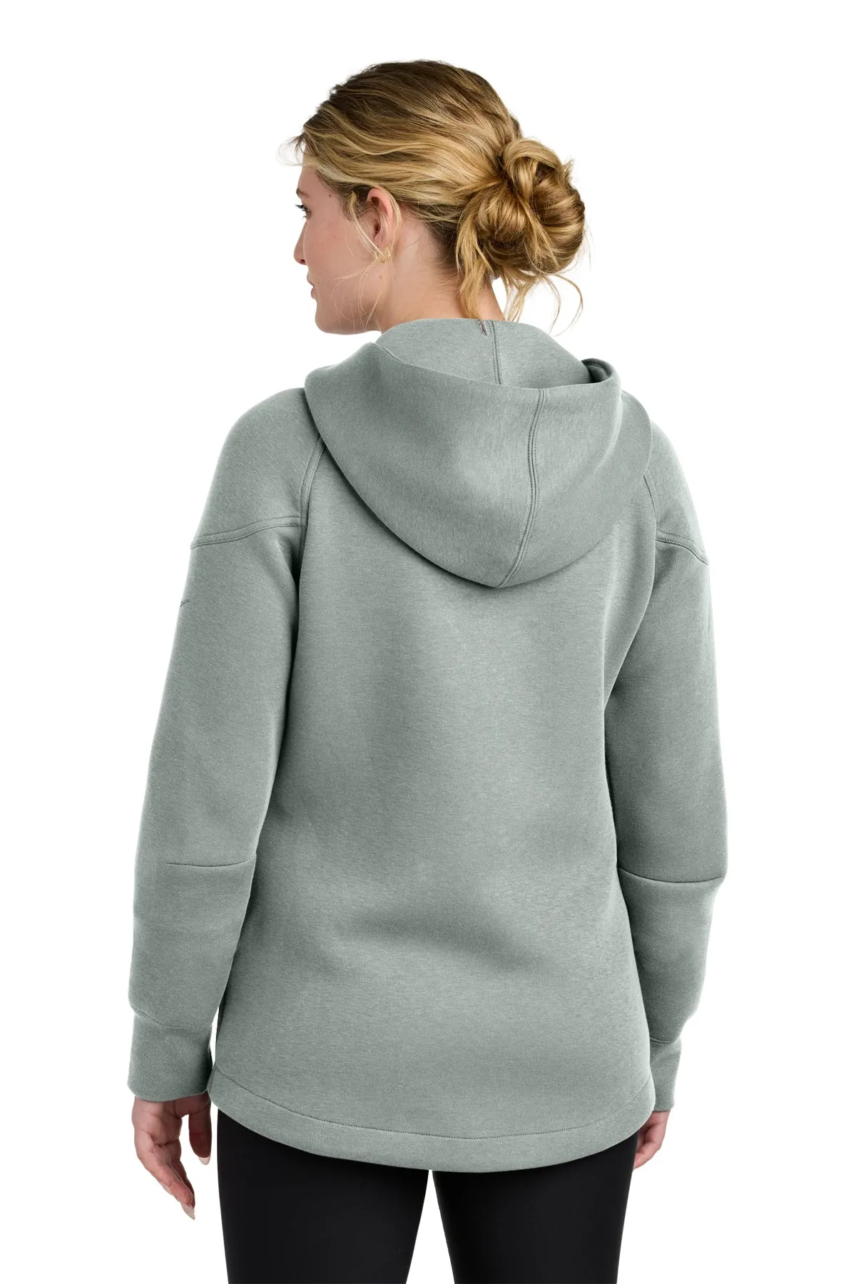 Nike Womens Tech Fleece Full-Zip Custom Hoodies, Dark Grey Heather