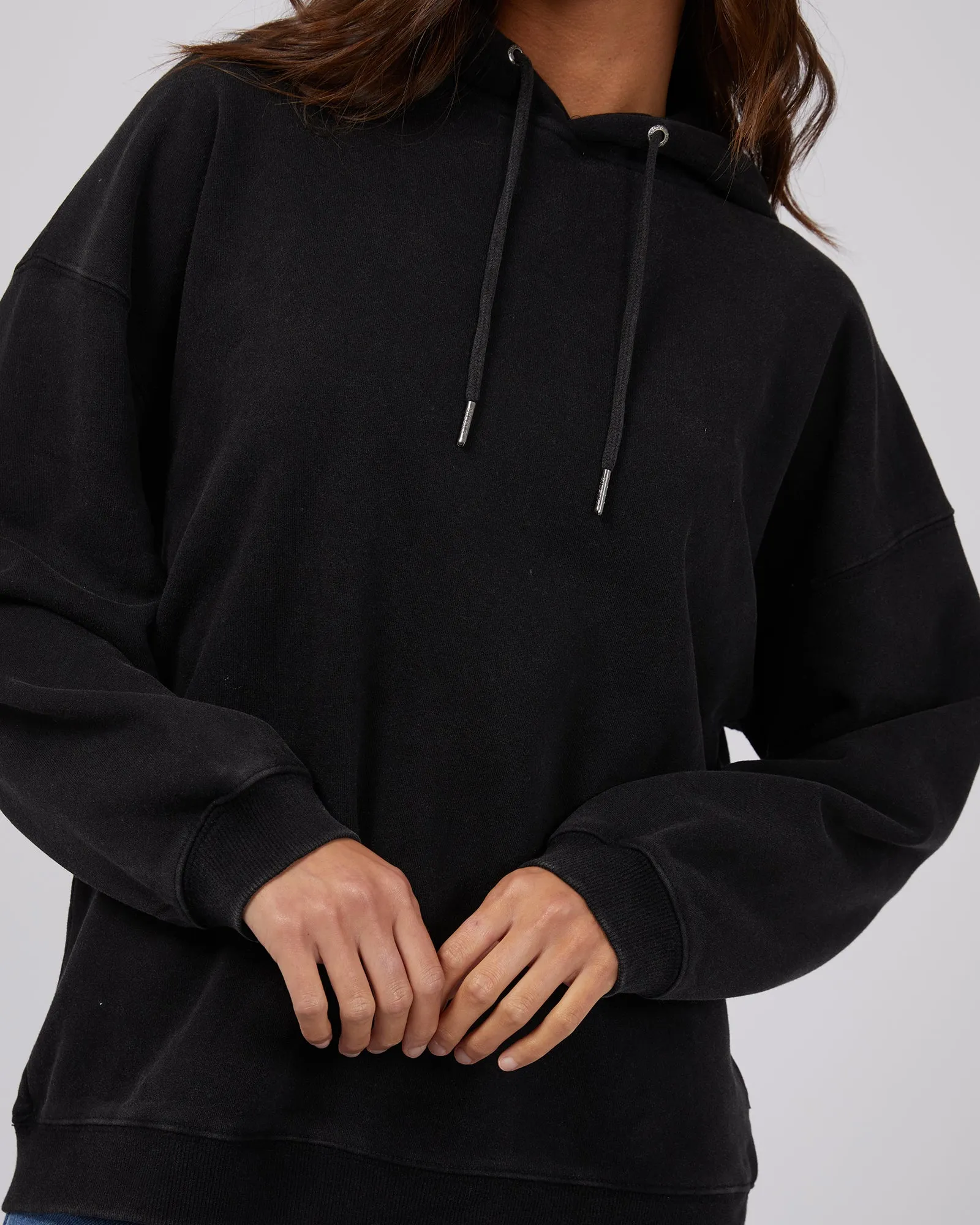 Oversized Hoody Washed Black