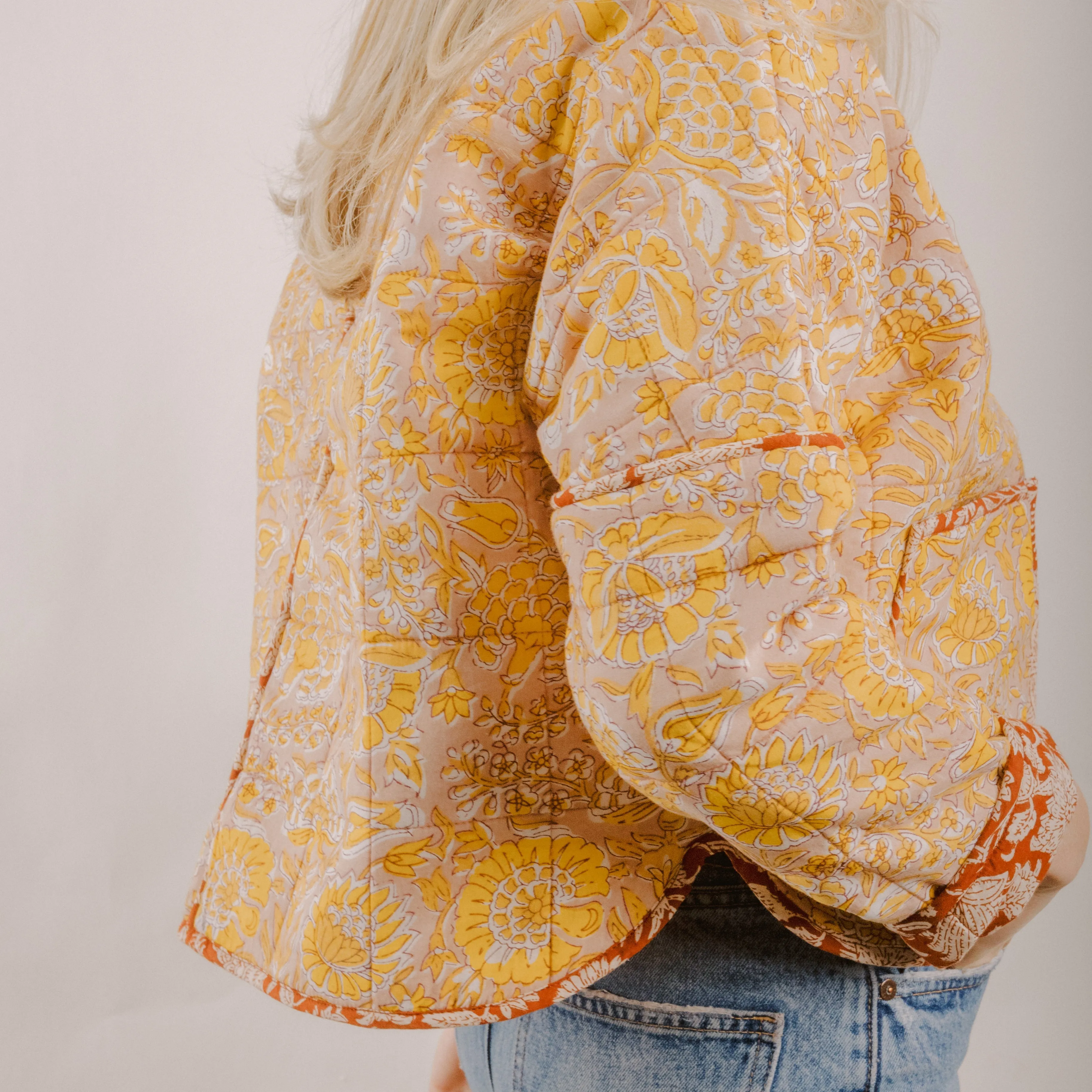 Peach Foster Quilted Jacket