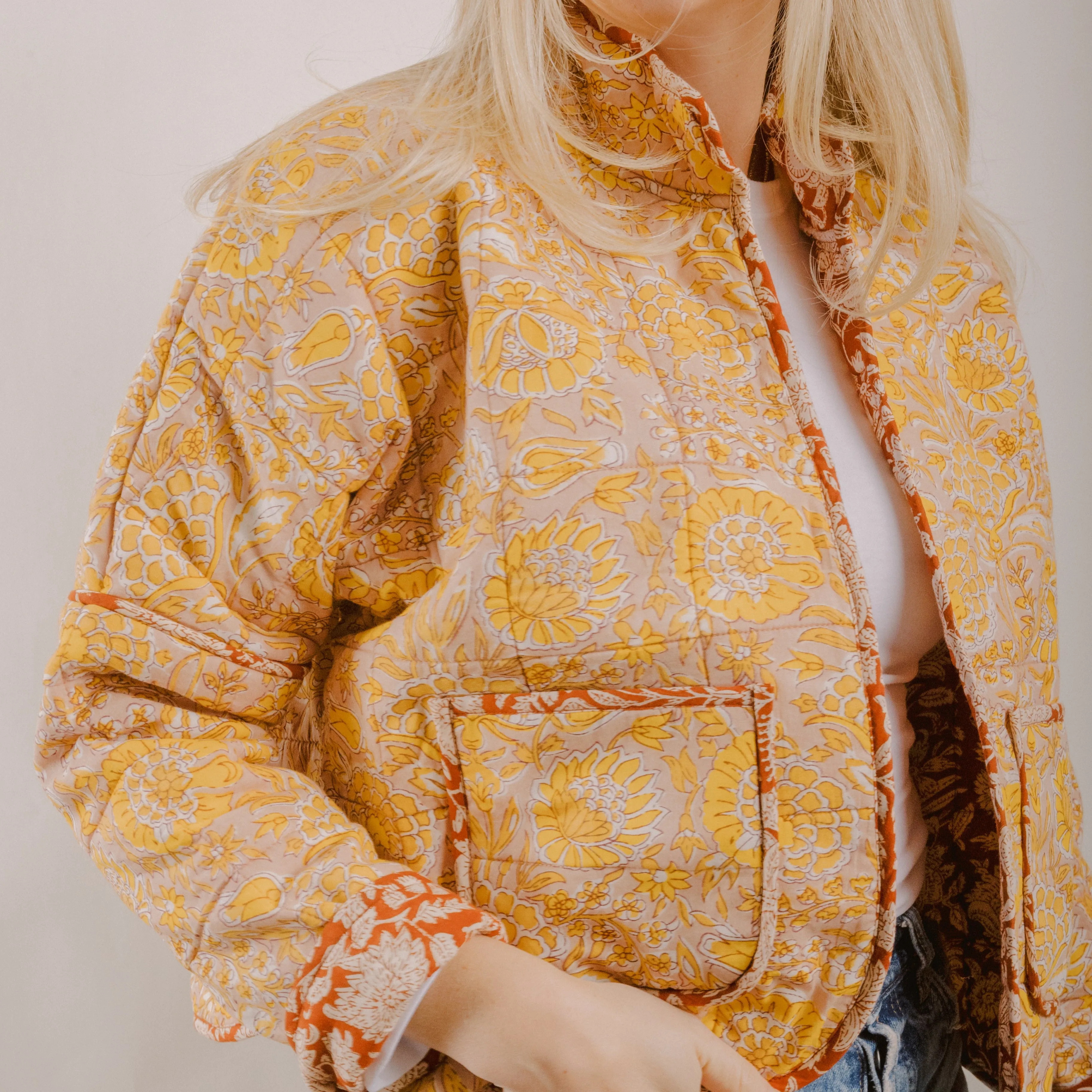 Peach Foster Quilted Jacket