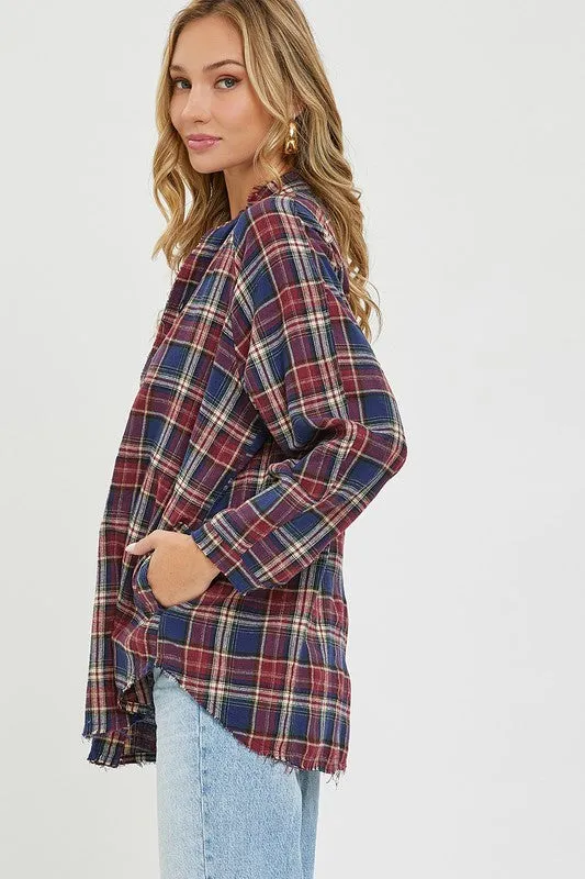 Plus Size Forever Classic Plaid Flannel Shirt