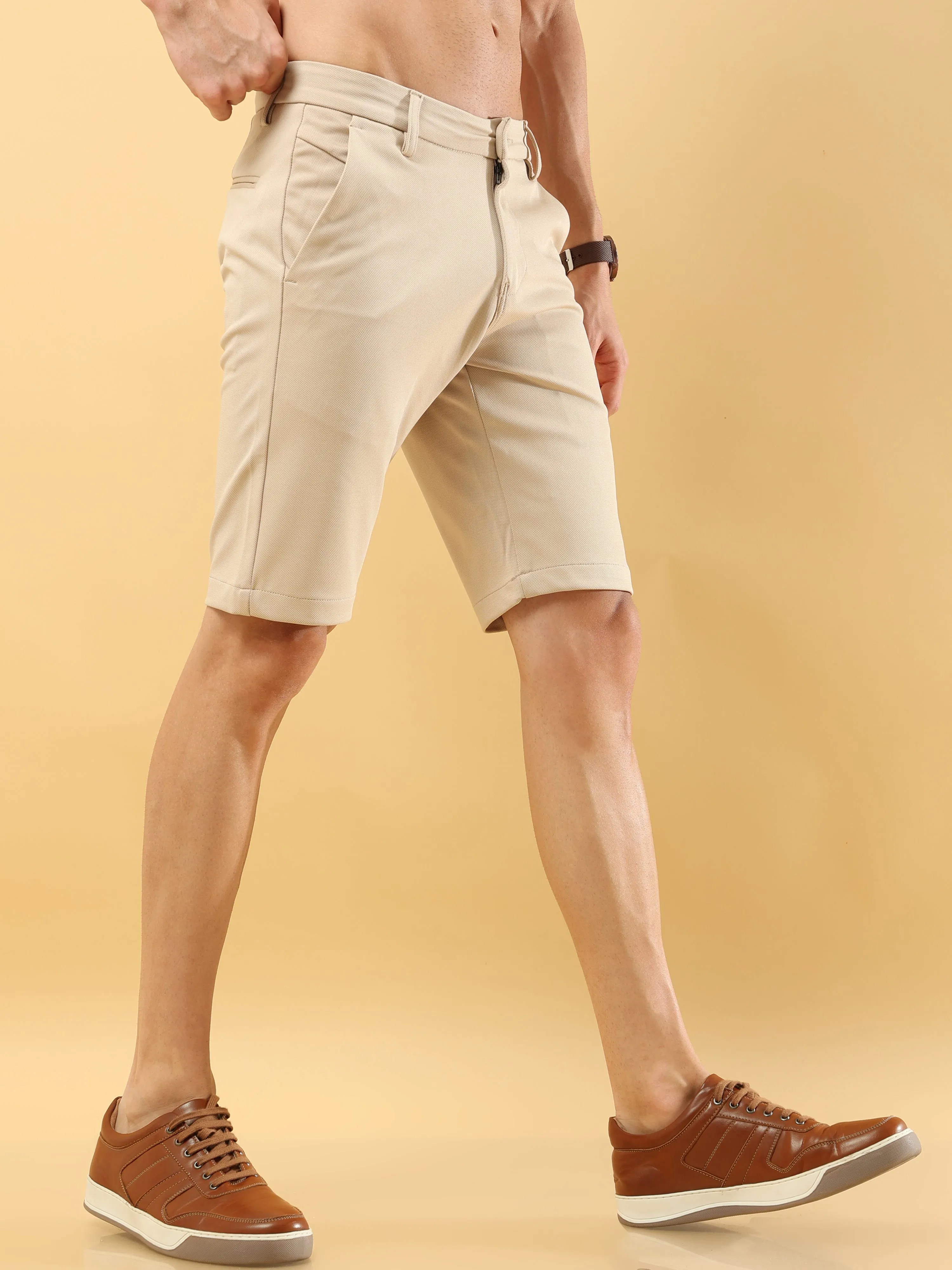 Power Stretch Cream Shorts