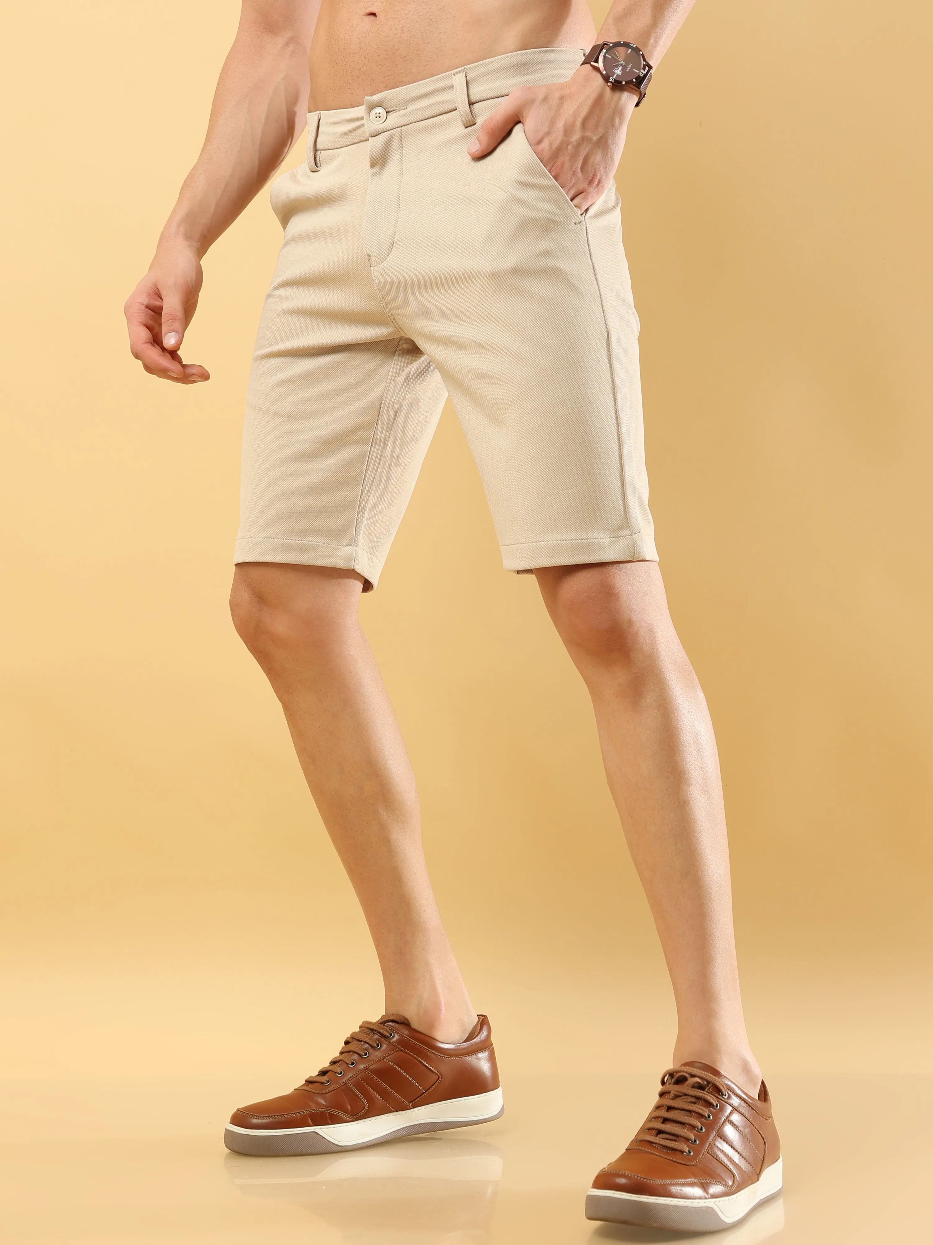 Power Stretch Cream Shorts