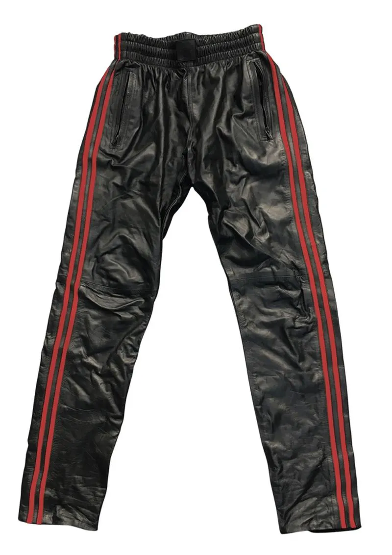 Prowler Red Leather Joggers