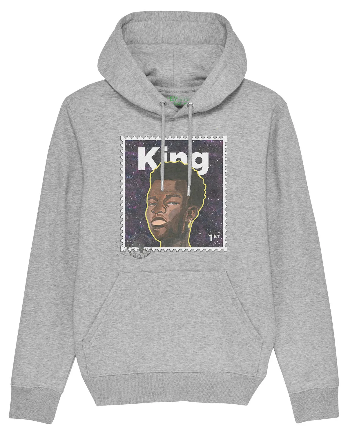 "King" Organic Cotton Hoodie - Grey