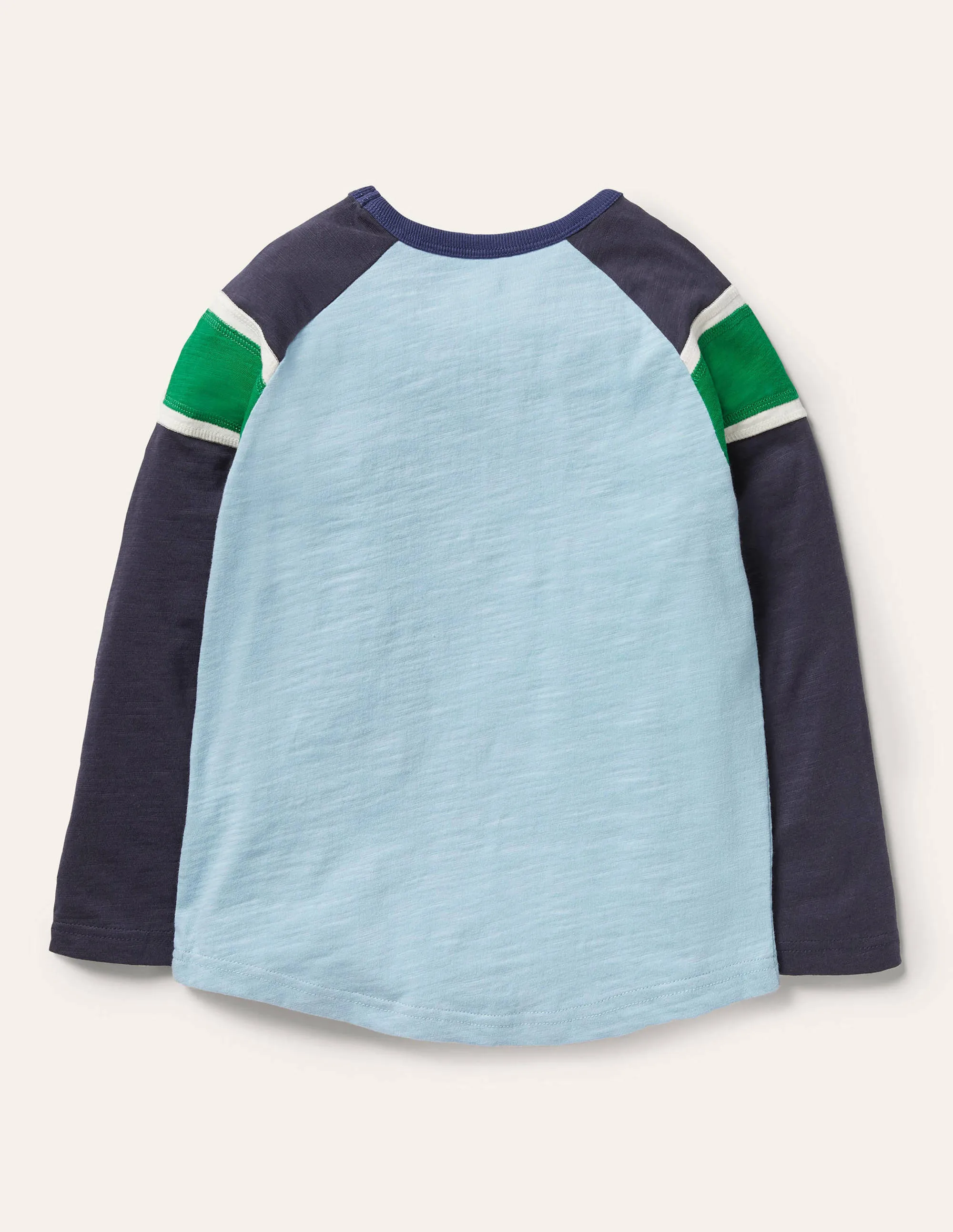 Raglan T-Shirt-Frost Blue/Highland Green