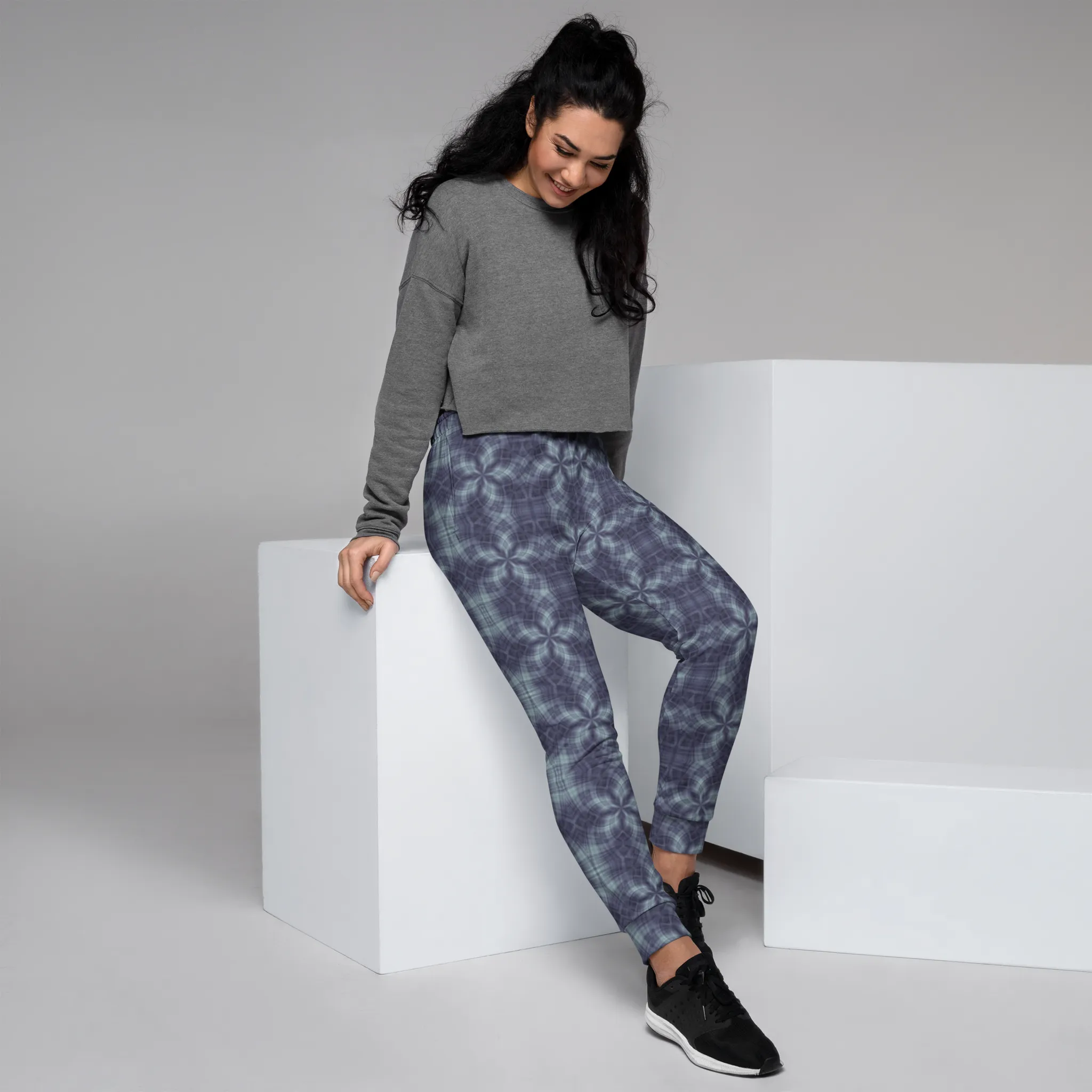 Recursia Argyle Rewired Women's Joggers In Blue