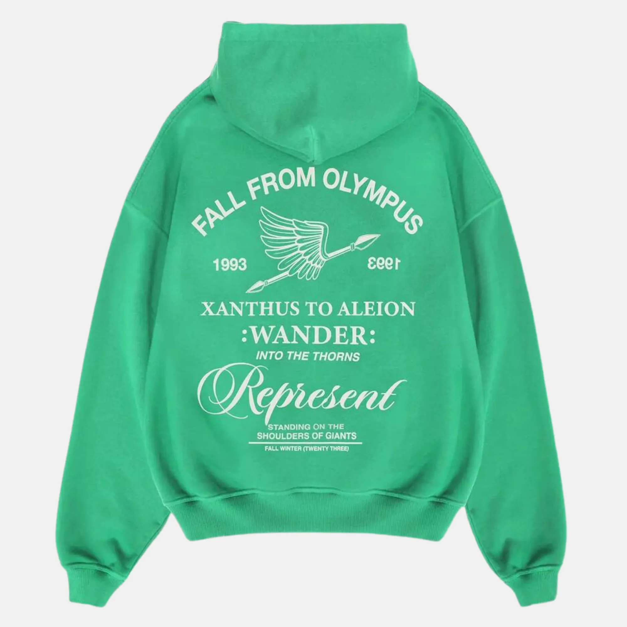 Represent 'Fall From Olympus' Island Green Hoodie