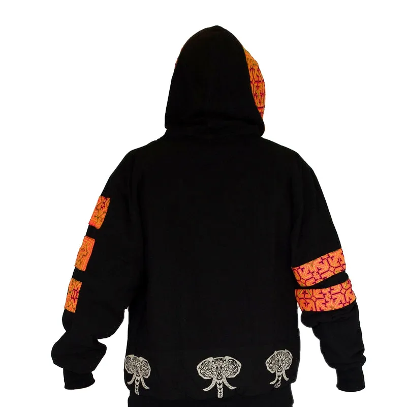 Reversible "Black Hmong" Tribal Hoody  -Limited Edition-