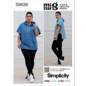 Simplicity Sewing Pattern S9636 Misses' Hoodies and Leggings by Mimi G