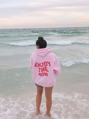 SXV  'enjoy the now’ Printed Cool Aesthetic Sweatshirt Hoodie