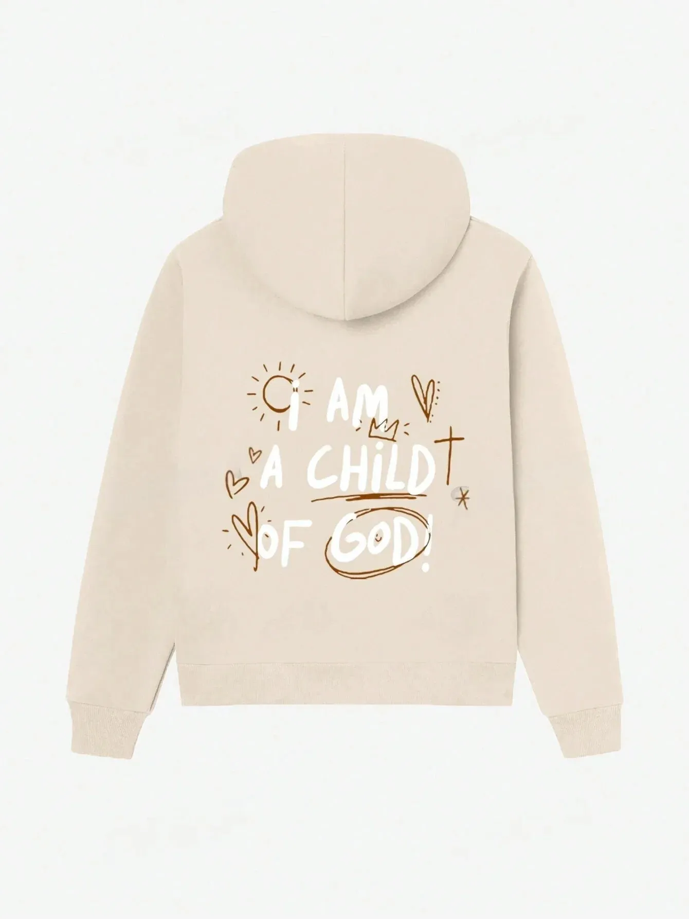 SXV  'i am a child of god’ Printed Cool Aesthetic Sweatshirt Hoodie