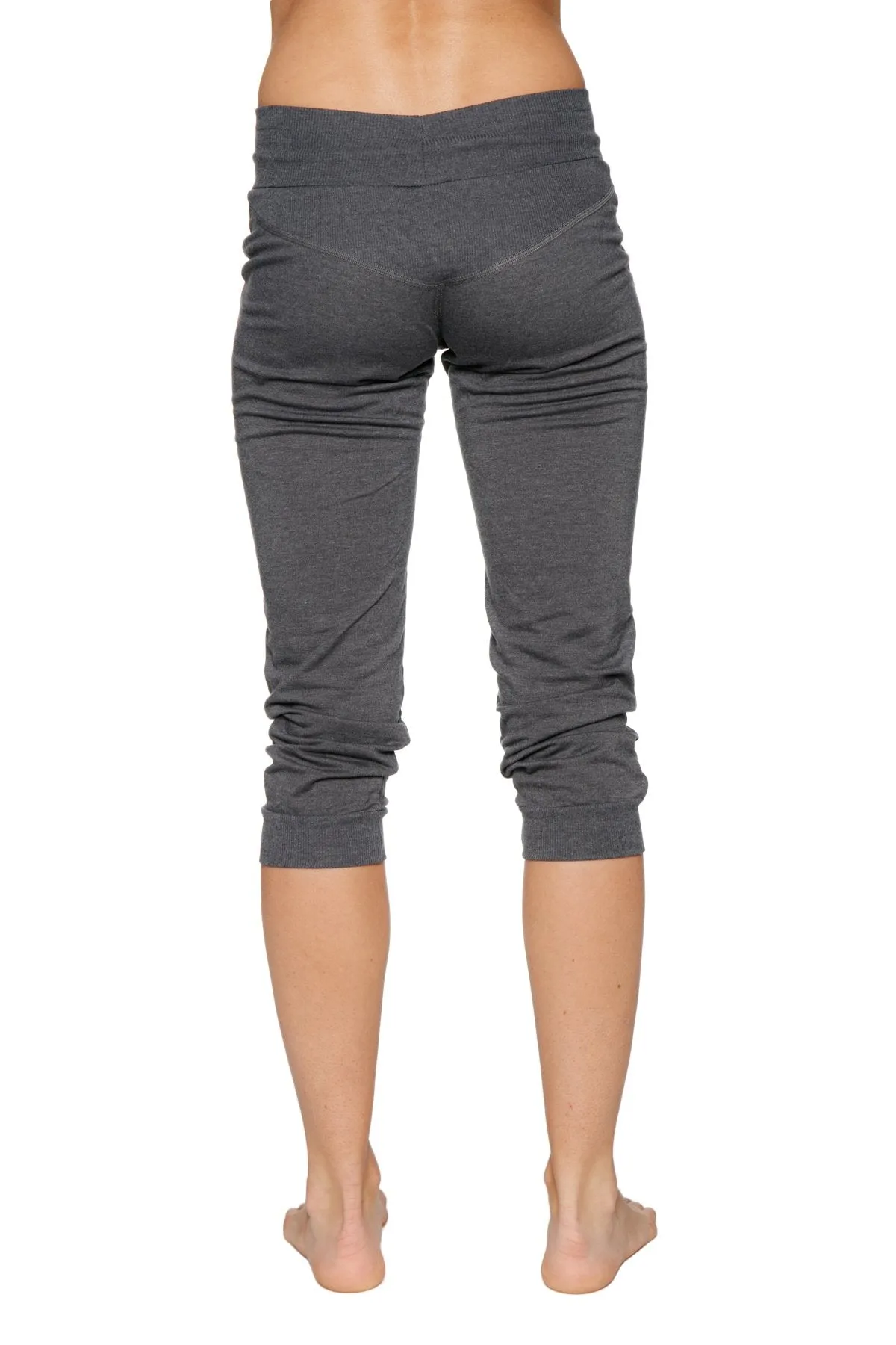 Women's Cuffed Jogger Yoga Pant (Solid Charcoal)